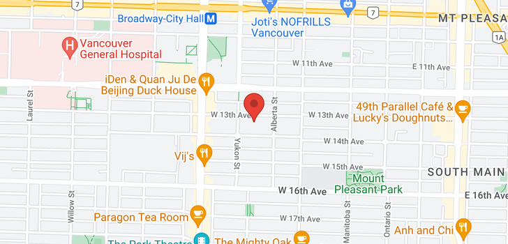 map of 356 W 13TH AVENUE